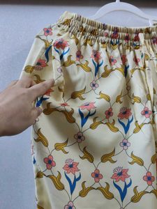Floral Printed Kurta and Pyjama Night Suit