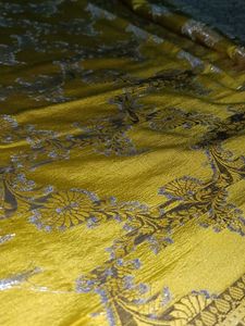 Yellow Floral Saree Material