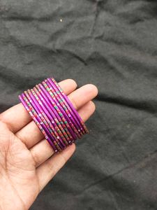 Pink &amp; Green Bangle Set