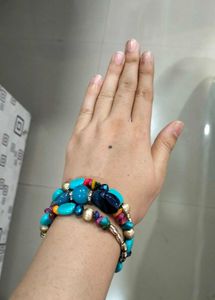 Trendy Boho Bracelet with Stylish Earrings Combo
