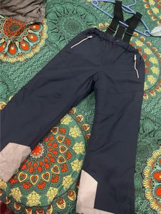 Unisex Navy Blue Pants with Suspenders