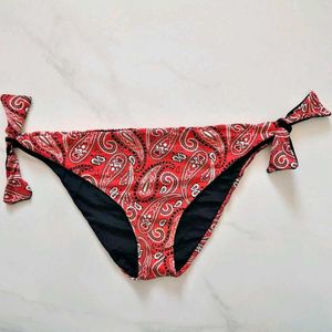 Paisley Print Tie-Side Bikini Bottom