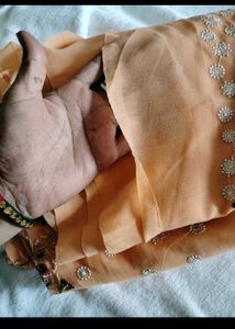 Georgette New Saree No Return/No Refund
