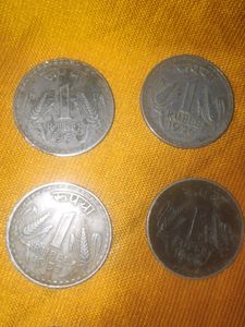 6 Pcs One Rupee Big Coins
