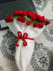 Handmade Crochet Rose Bouquet