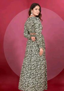 Floral Print V-Neck Dress