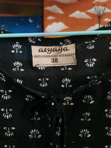 Black Printed Kurta