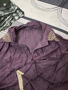 Embroidered Purple Kurta