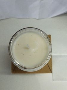 Handpour White Wax Candle In U Shaped Jar