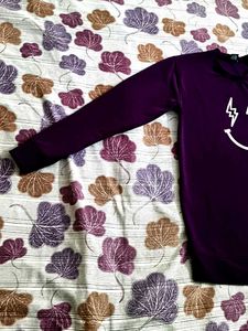 Purple Smiley Lightning Sweatshirt