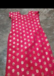 Elegant Pink Brocade Kurta Set