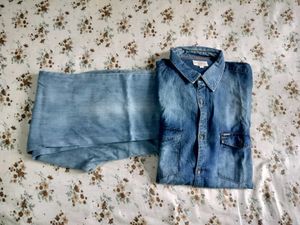 Classic Denim Shirt & Jeans Set for men
