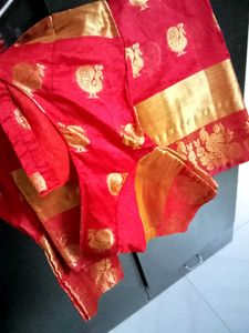 Beautiful Red & Gold Saree
