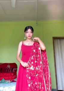 Anarkali backless suit