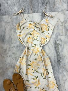 floral mini A line bodycon dress
