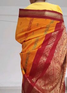 Silk Saree - Yellow &amp; Red