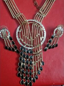 Golden Necklace+ Black Work