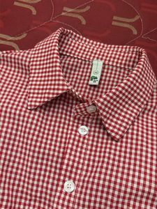 Classic Red Gingham NewMe Button-Up Shirt