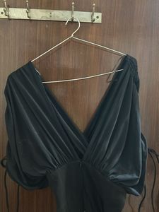 Elegant Black Wrap Top