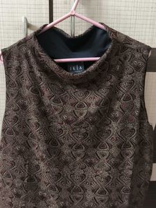 Combo " Glitter Top &amp; Beige Skirt"
