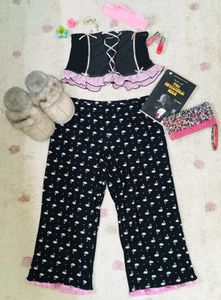Cute Pajama with Swan Print