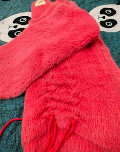Fuzzy Pink Sweater Cardigan