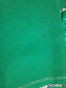 Green Floral Saree with  blouse