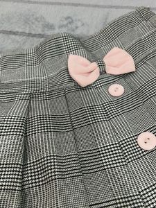 Cute Plaid Skirt with Bow Detail