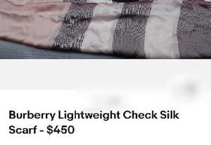 Aunthetic Burberry Scarf - Pink Checkered