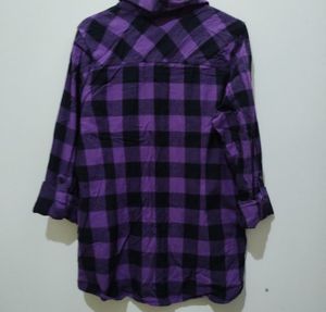 BFD checkered purple plaid shirt
