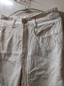 Cream Colored High Waisted Jeans
