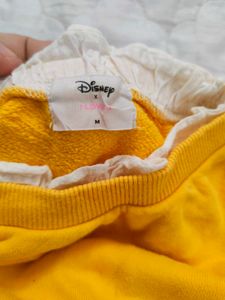 Yellow Ruffle-Hem Sweatshirt