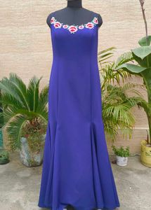 Elegant Blue Maxi Dress