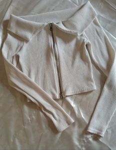 Off-Shoulder Zipper Top