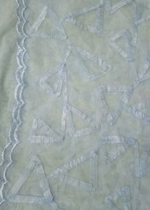 (Unused) Ribbon Embroidered Net in Sky Blue colour