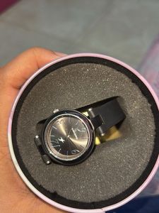 Fastrack Round Dial Watch | Black Silicone Strap |