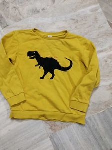 Cute Dinosaur Yellow Sweatshirt