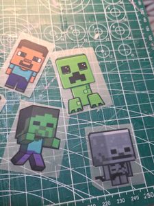 Minecraft Character Iron-On Stickers Set of 5