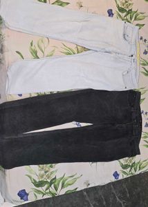 Classic Denim Jeans (Light Blue & Black) - PACK OF