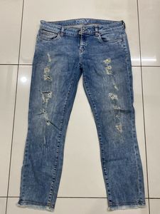 ONLY Blue Distressed Jeans