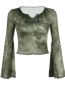 Savana Boho Tie-Dye Bell Sleeve Top