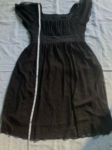 Sheer Black Short Dress