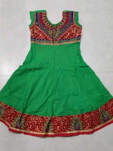Green Embroidered Anarkali Kurta