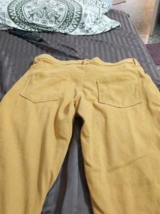 Go colours Mustard Yellow Straight Leg pant