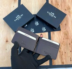 Coach Bifold Wallet WD Money Clipper WITH BOX