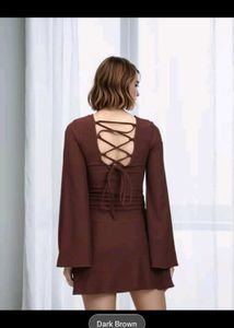 Flared Sleeve Mini Dress