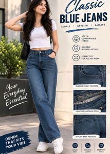 Classic Blue Denim Jeans for Women