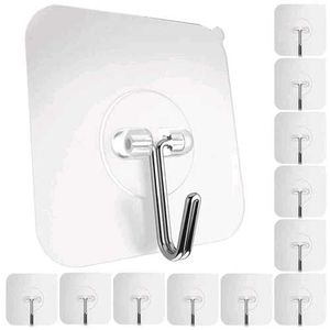 Clear Adhesive Hooks - Pack of 40