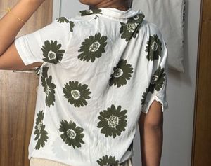 Floral Print Button-Up Shirt