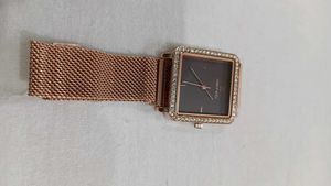 Sparkling Rose Gold Square Watch